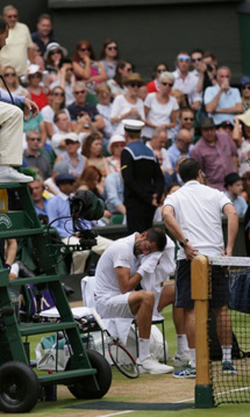 Cilic in pain and tears in Wimbledon final against Federer